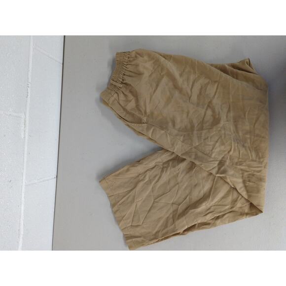 RTR Donni Sand Tan Twill Pleated Wide Leg High Rise Trouser Pants Size Medium - Picture 6 of 6